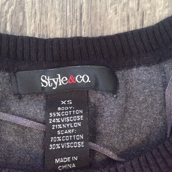 Style & Co Geometric color Block 3/4 sleeve sweate - Picture 4 of 4